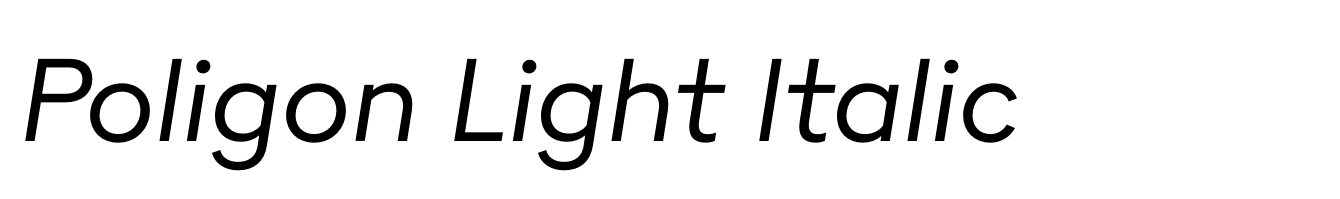 Poligon Light Italic